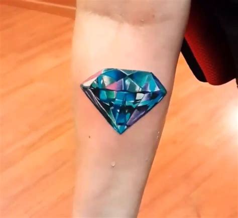 3d Diamond Realistic Diamond Tattoo Gem Tattoo Diamond Tattoo Designs