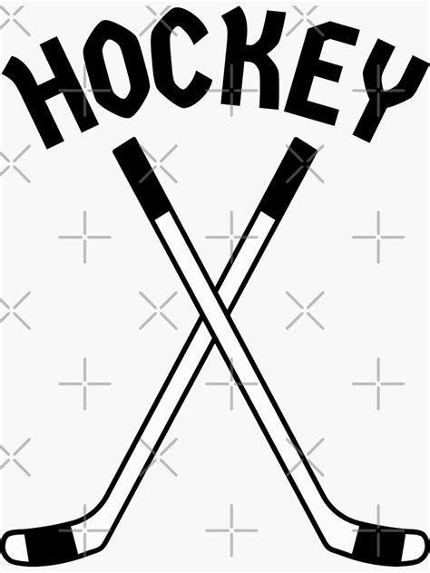 Hockey Crossed Sticks Logo Sticker By Hockeybubble Redbubble