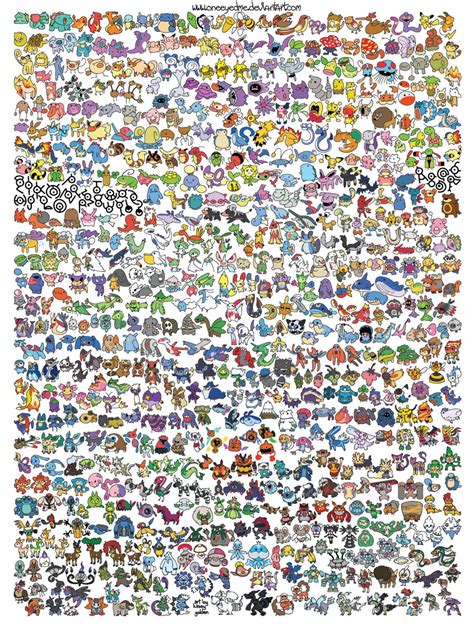 Every Pokemon Poster 18x24