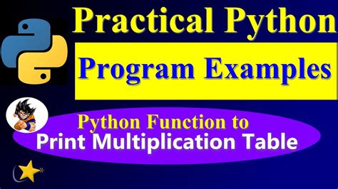 Python Program To Print Multiplication Table Of A Number Input By The User Using A Function