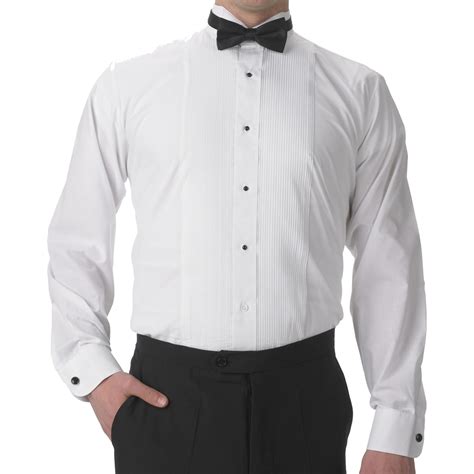 Neil Allyn Pin Tuck Wingtip Mens White Tuxedo Shirt 501 70