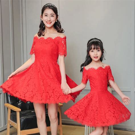 Buy Girls Summer Dress Lace Matching Mother Daughter Dress Lace Dresses For