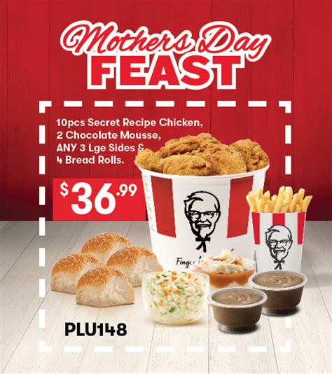 Deal Kfc 36 99 Mother S Day Feast 10pcs Chicken 2 Chocolate Mousse 3 Large Sides 4 Bread