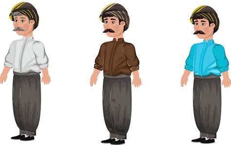 Premium Vector Fan Kurdish Character