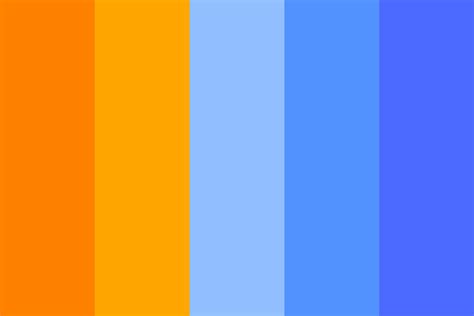Orange To Blue Color Palette