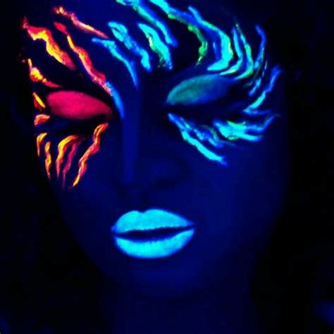 Pin By Spring Indigo On Spirituality Black Light Makeup Neon Face