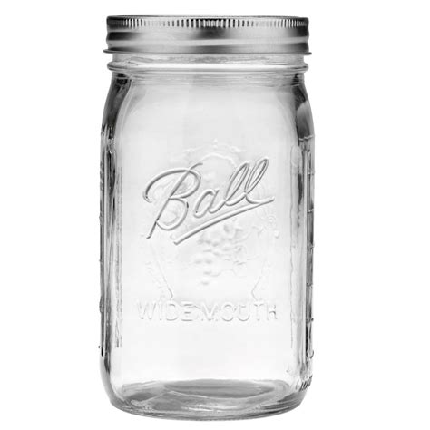 Ball Wide Mouth Clear Glass Canning Quart Mason Jars W Lids 32 Ounce