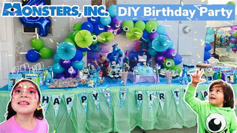 Monsters Inc Diy Birthday Party Youtube