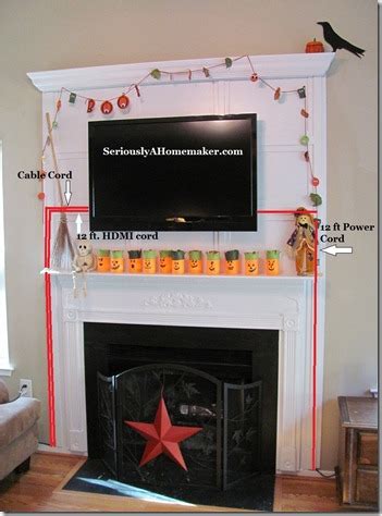 Mount tv over brick fireplace hide wires. How to Hide TV Cords in Trim Work - Sawdust Girl®