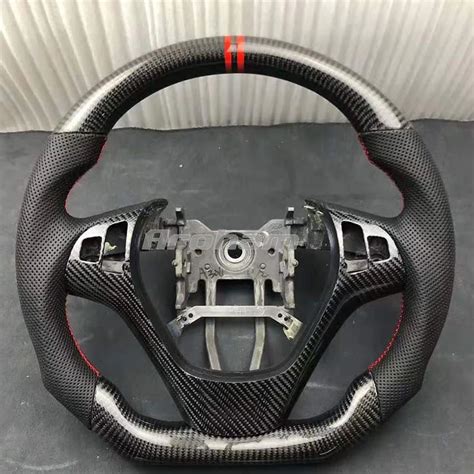 Customized Leather Carbon Fiber Racing Steering Wheel For Hyundai