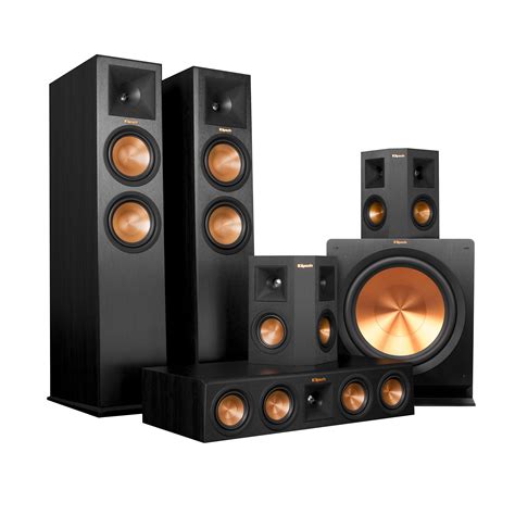 Klipsch Rp 280fa Home Theater System Bundle Black With Yamaha Rx