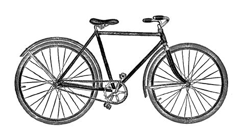 Digital Stamp Design: Vintage Bicycle Artwork Illustrations Drawing png image