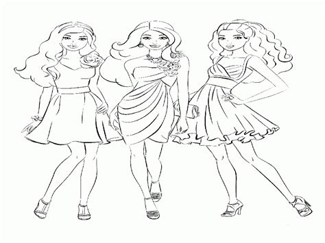 Barbie Coloring Pages Fashion - Coloring Home