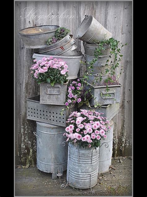 Pin By Shelly Guantone On My Style Vintage Garden Decor Container
