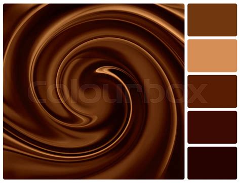 Background Of Chocolate With Palette Color Swatches Stock Image