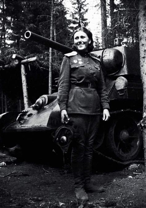 Alexandra Samusenko Poses In Front Of Her T 3476 For The Needs Of