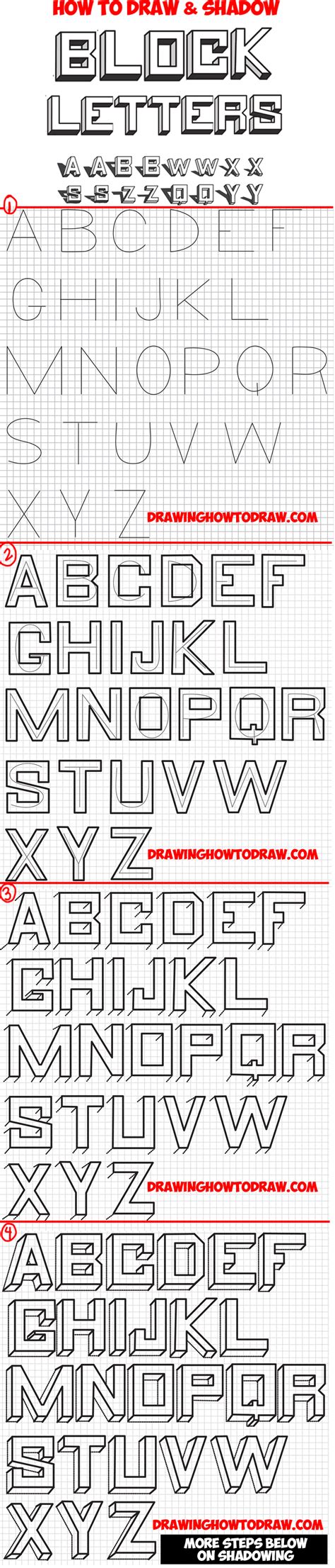 How To Draw 3d Block Letters Drawing 3 Dimensional Bubble Letters