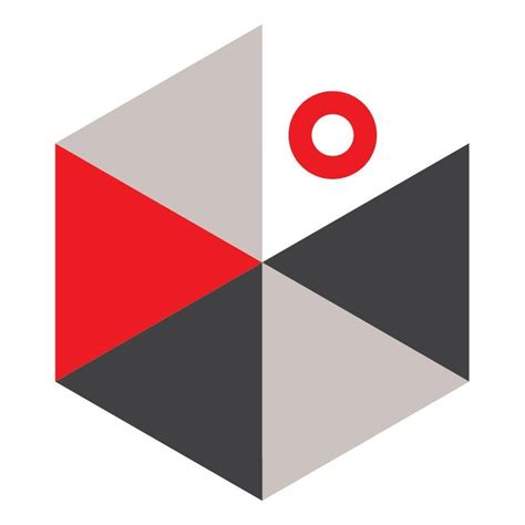 Red Hexagon With White Triangle Logo Logodix