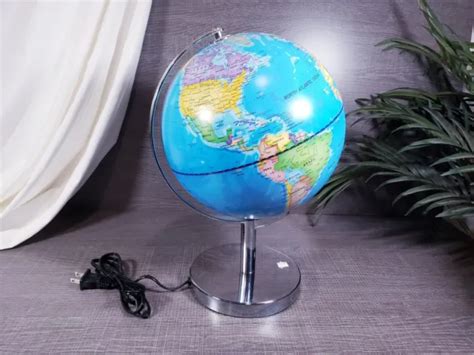 World Globe With Illuminated Constellations 13 Light Up Globe On Stand