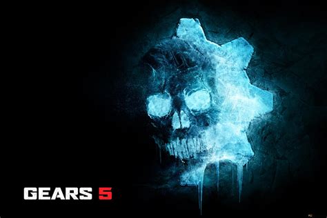 Gears Of War 5 Ice Omen Logo 2k Wallpaper Download