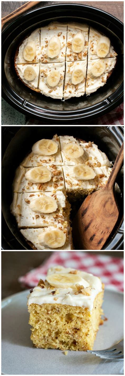 Slow Cooker Banana Nut Cake Recipe Crock Pot Desserts Banana Nut