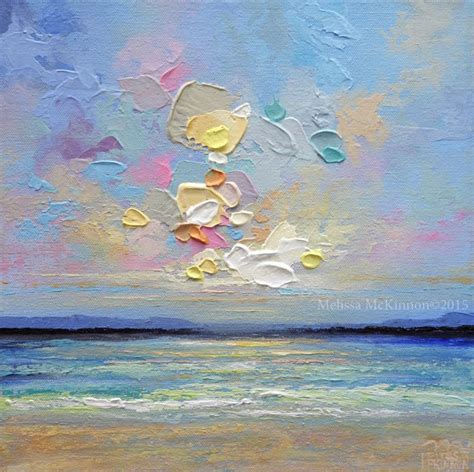 Vina Del Mar Study Vi 12x12 Acrylic Ocean Sky Painting