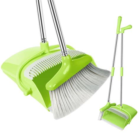 Fgy Broom And Dustpan Set Standing Upright Dust Pan W