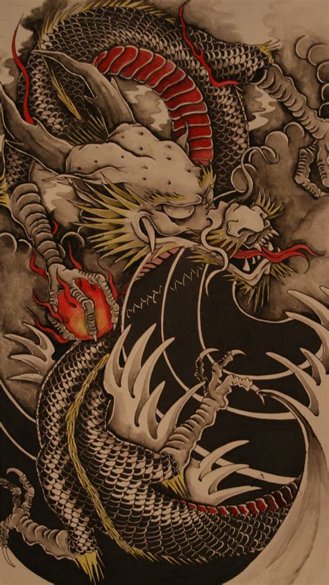 Alternatively, you can also create a blank canvas and design a wallpaper from scratch using your own photos. Japanese Dragon iPhone Wallpapers - Top Free Japanese ...
