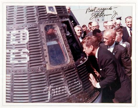 Photograph Of President John F Kennedy And Astronaunt John Glenn All