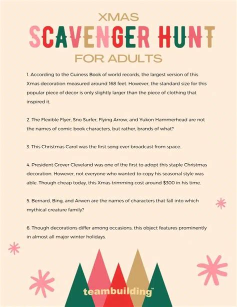 9 Best Holiday Scavenger Hunt Templates In 2023 Printable