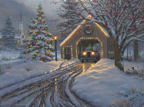 Christmas Crossing By Mark Keathley Infinity Fine Art