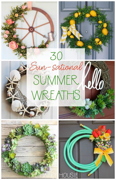 30 Sun Sational Diy Summer Wreath Ideas The Happy Housie Diy Wreaths