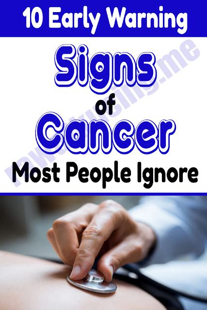 10 Early Warning Signs Of Cancer Most People Ignore