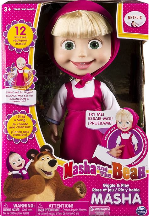 Masha And The Bear Interactive Doll Spin Master 60343980 12” Giggle