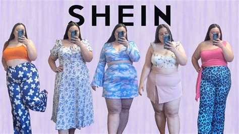 huge shein try on haul plus size fashion youtube