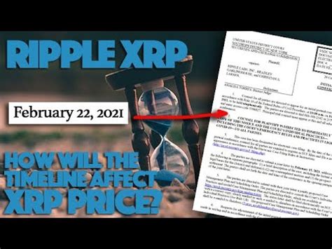 The main and potential reason is the volume of coins. Ripple XRP: Initial Hearing Takes Place On Feb. 22, 2021 ...