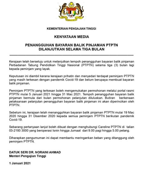 Bayaran balik ptptn sepanjang disember berpeluang menang iphone x dan huawei p10. KPT Umum Bayaran Balik PTPTN Ditangguh Kepada Tempoh…