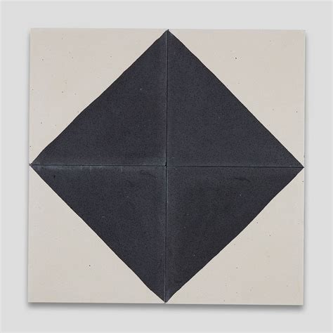 Magic Triangle Black Encaustic Cement Tile Otto Tiles And Design