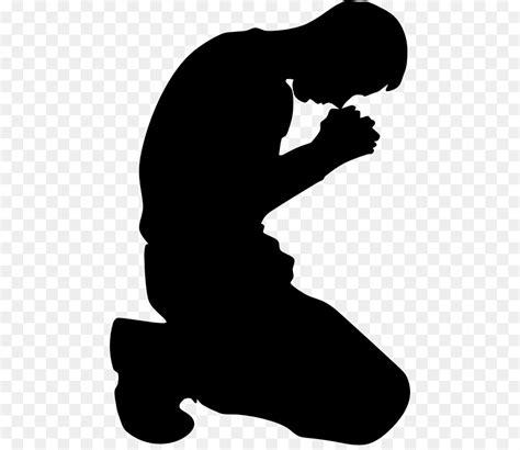 Praying Hands Prayer Man Silhouette Clip Art Pray Png Download 1608