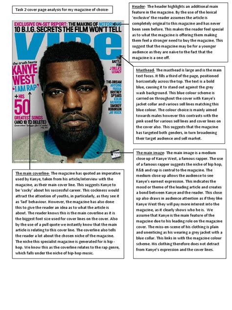 Vibe Magazine Cover Analysis Kanye West Hip Hop Music