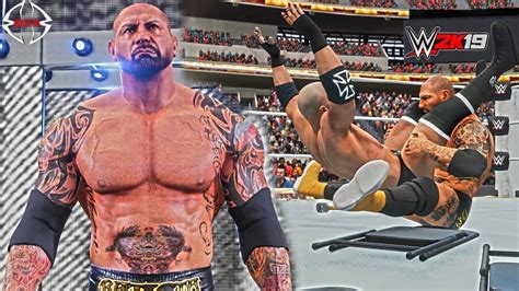WWE 2K19 WrestleMania 35 Batista V S Goldberg DLC Mod YouTube