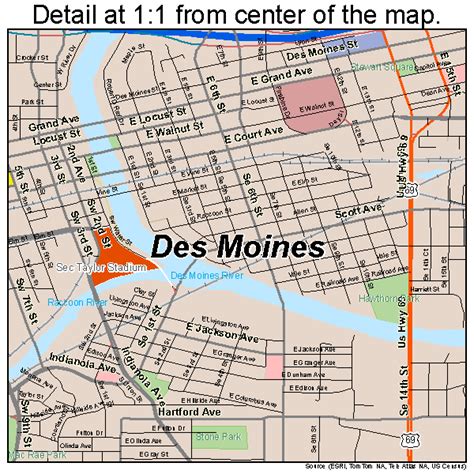Des Moines Iowa Street Map 1921000