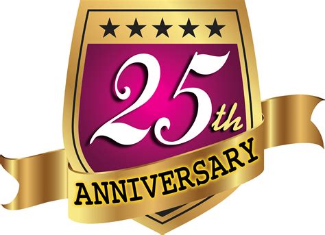 最新 Silver Jubilee 25th Wedding Anniversary Logo Png 336208