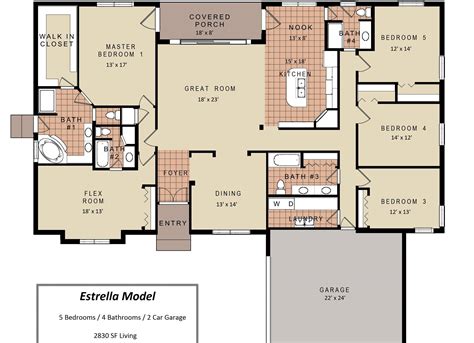 Bedroom House Floor Plans Models Modern Home Plans And Blueprints 127836