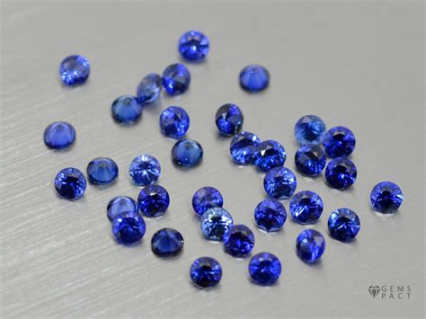 Natural Sapphire Faceted Loose Gemstone Round Cut 23 24 Etsy