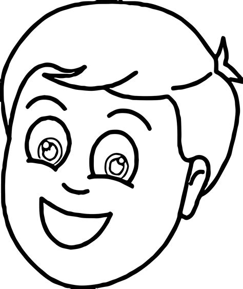 Cool Good Smile Boy Coloring Page Cartoon Coloring Pages Coloring