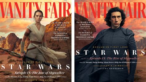 choose your side with two exclusive star wars the rise of skywalker covers vanity fair