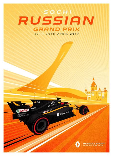 Grand prix f1 posters event posters course vintage jochen rindt gp f1 matra formula 1 automobile. Renault's Russian GP poster : formula1