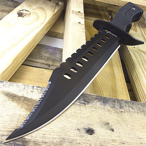 17 Large Bowie Fixed Blade Hunting Knife W Sheath Combat Huge