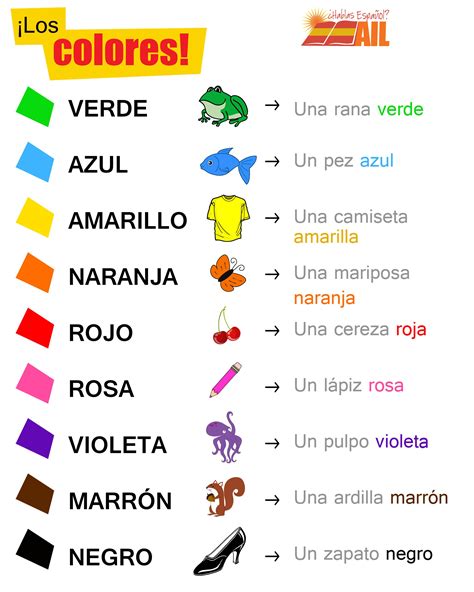 Aprender Los Colores En Español